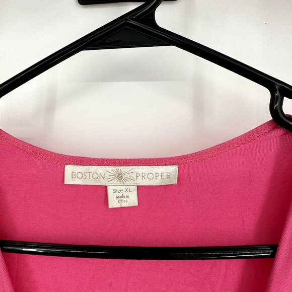 Boston Proper Dress Women's Size‎ XL Sleeveless Gathered Front Pink - Picture 3 of 6